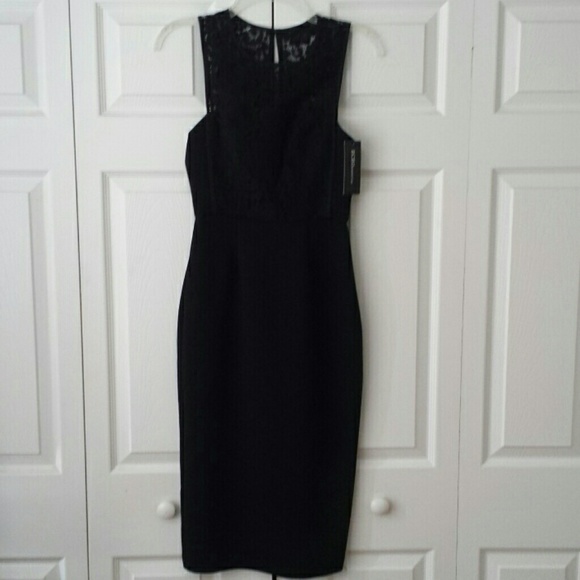 NWT BCBGeneration Black Lace Top Dress - 0 - Picture 2 of 6